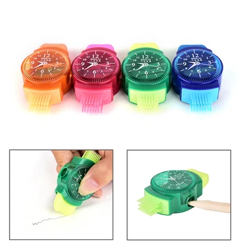 1pc 3 1. Mini Naujovė Laikrodis Modeliavimo Pieštukų Drožtukas mokyklinės prekės, Plastiko Pjovimo Peilis