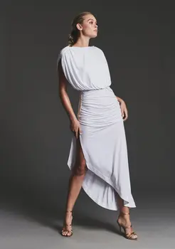 2021 New Fashion Women Black White Sleeveless Dress