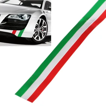 40 x1.2cm PVC italijos Italijoje Ilgą Vėliavos Lipdukas Juostelės Decal Ženklelis, Ryškių Spalvų Universaliųjų Automobilių Lipdukas Auto Stilius