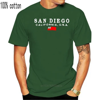 AAA Tamsiai Mėlyna Grafinis T-Shirt San Diego Kalifornijos Puikus Naudotos, Trišakiai, VYRIŠKI Drabužiai Didelis Dydis:S-XXxl