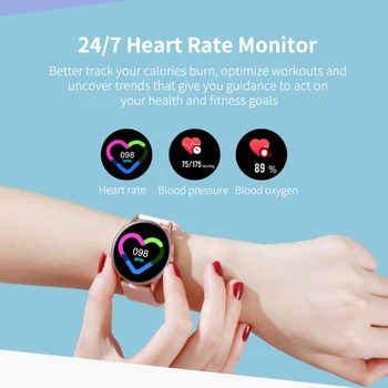 DT88 Pro smart watch moterų ip68 vandeniui 1.22 colių ekranas, Širdies ritmas, kraujo spaudimas, skirta 