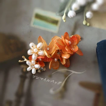 FXLRY Rankų darbo Natūralių Perlų Konservuoti Gėlių Plaukų Įrašą Pusėje Įrašo Pusėje Įrašą Kirpčiukai Įrašą Moteris Kietas Priedai