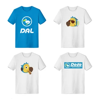 Gyvūnų Cosplay Kirtimo Dodo Airlines Logo Marškinėliai Vyrams Vasarą, O Kaklo Atsitiktinis Medvilnės Marškinėliai Graphic Tee Įgulos Kaklo Viršų