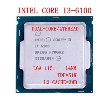 Intel Core i3 6100 Procesorius Dual-Core 3.7 GHz, 3MB Cache 51W SR2HG LGA1151 Desktop CPU