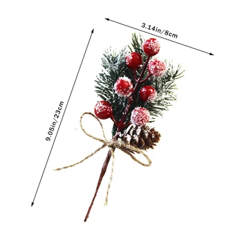 Kalėdų Uogų Dirbtinis Pušies Kankorėžis Kalėdų Puošmena Netikrą Dirbtinių Gėlių Pušies Medžio Šakos 