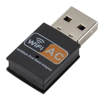 Karšto USB WiFi Adapteris 600Mbps 2.4 GHz, 5 ghz WiFi Antenos Dual Band 802.11 b/n/g/ac Mini Belaidžio Kompiuterių Tinklo Kortelė Imtuvas