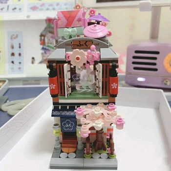 LOZ Miesto Gatvės Sakura Kimono Makaronai Arbata Spa Parduotuvė Japonų Architektūra 