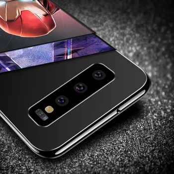 Stebuklas Geležinis Žmogus Silikonu Juodos spalvos Dangtelis Skirtas Samsung Galaxy S20 S21 FE Ultra S10 5G S10e Lite S8 S9 Plus Telefono dėklas