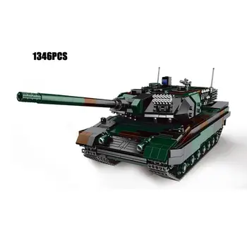 1:30 masto WW2 karinės Leopard 2A6 Pagrindinis Tankas MODELIS batisbricks ss kūrimo bloką pasaulinio karo vokietijos kariuomenės pajėgų plytų žaislas