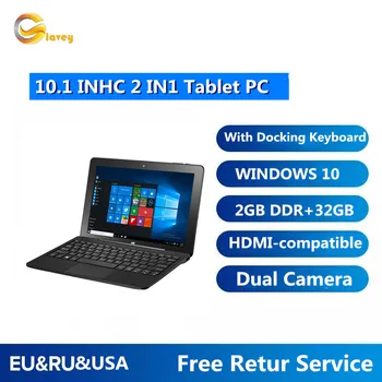 10.1 COLIŲ 2GB DDR+32GB Su Docking Klaviatūra Windows 10 Tipas-C W8100 Tablet PC Dual Kameros 32 Bitų 
