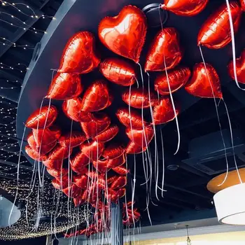 10 18 colių Rose Aukso Raudona Meilės Folija Star Širdies Helio Balionus, Gimtadienio, Vestuvių Balionai Valentino Diena Namų Dekoravimo Balionai