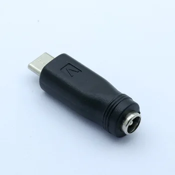 100vnt/daug 5.5 x 2.1 mm Female jack Tipo-C USB 3.1 Male Plug Tiesiai 5521 DC Maitinimo Adapteris Jungties Didmeniniams