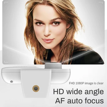 1080P HD Webcam PC Kamera su Dangčiu, automatinio Fokusavimo Web Cam Kompiuteriui Laptopo Web Kamera su Mikrofonu 