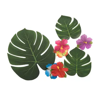 10vnt/Set Atogrąžų Palmių Lapų Modeliavimas Vėžlys Atgal Lapų Dirbtinių Augalų Havajai Šalies Jungle Beach Stalo Reikmenys Apdaila