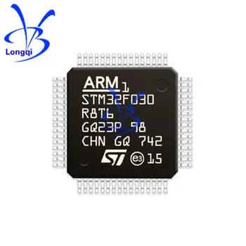 10VNT STM32F030R8T6 MCU 32-bitų STM32F ARM Cortex M0 RISC 64KB Flash 2.5 V/3.3 V, 64-Pin LQFP