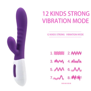 12 Dažnio Dviguba Vibracija Dildo Spenelių Vibratorius Makšties Klitorio Stimuliatorius Erotinis Sekso Žaislai Moterims, Moteriška Masturbator