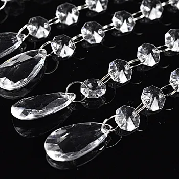 12pcs, 24pcs, 48pcs Acrylic Crystal Beads Garland Chandelieging Wedding Party Decor DIY