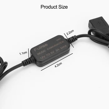 15W Įtampa USB Adapteris 1pc Black 12 V Į 5 V Keitiklis Keitiklis Mažai Šilumos 3A USB Keitiklis Žingsnis Žemyn Modulio Automobilių Reikmenys