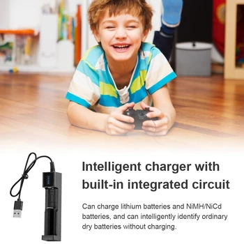 18650 Baterijos Kroviklis Smart USB Baterijos Adapteris LED Chargering už Įkraunamas Akumuliatorius Li-ion 18650 26650 14500 Mokestis