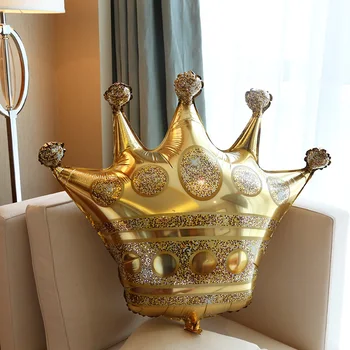 1pc Didelis Aukso Karalienės Karūnos Folija Balionai Princas, Princesė Baby Shower Gimtadienio Coroa Šalies Balon Papuošalai Suaugusiųjų Žaislai