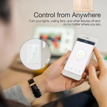 1pc Nauja Tuya Smart MUMS Wifi+Bluetooth Smart Switch Nulio Gaisro Vieno Gaisro Universalus Su 