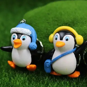 1pcs Mielas Pingvinas Keychain Maišelį Pakabukas Automobilių Key Chain paketų prižiūrėtojų raktinę Vaikų Skaičius Kūrybos Stiliaus Gimtadienio Atsitiktiniai Pakabukas Dovana Q8V7