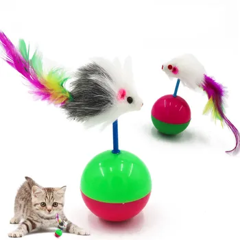 1Pcs Naminių Kačių Žaislai Katė Mėgstamą kailio Pelės Masažuoklis Kačiukas Kačių Žaislai, Plastikiniai Play Kamuoliukus skirtus Gaudyti Kačių Reikmenys