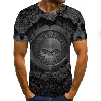 2020 metų Vasaros marškinėliai Vyrams Streetwear O Kaklo trumpomis Rankovėmis Tees Viršūnes Punk Stiliaus Vyrų Drabužiai Atsitiktinis 3D Spausdinimo Marškinėlius