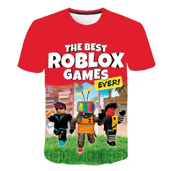 2021 Berniukas Robloxing T-Shirt Vaikams, Cartoon Trumpas Rankovės Vasaros Vaikų Marškinėliai 3D Spausdinimo Punk Gatvės Cool Baby Mergaičių Drabužiai