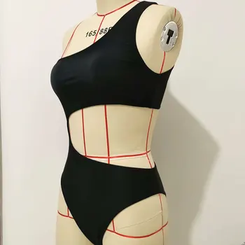 2021 Naujas Bikinis Kietas Nereguliarus Moterų maudymosi kostiumėlį Vieną Petį Push Up Moterų maudymosi Kostiumėliai, Aukštos Juosmens, Maudymosi Kostiumą, Moterims Biquinis
