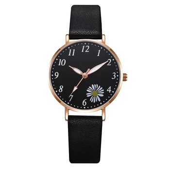 2021 Naujas Mados Moterų Atsitiktinis Odos Juosta Kvarcinis Analoginis Laikrodis Ponios Žiūrėti Moterų Suknelė Reloj Mujer Black Laikrodis