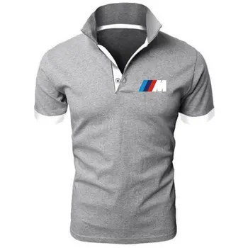 2021 naujas vasaros BMW trumpas rankovėmis polo marškinėliai, vyriški atvartas mados atsitiktinis slim kvėpuojantis vientisos spalvos, verslo vyriški laisvalaikio polo s