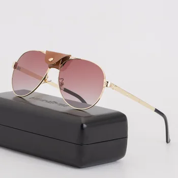 2021 nauji akiniai nuo saulės vyrų mados krepšys oda akiniai nuo saulės mados internete celebrity su akiniais