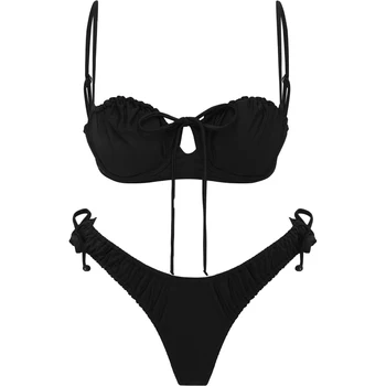 2021 Sexy Thong Mikro Bikinis Moterų Maudymosi Kietas Push up maudymosi Kostiumėliai, Moterų Bikini komplektas Brazilijos Biquini Maudymosi Kostiumas