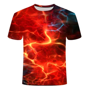 2021new Vasaros Mados 3D atspausdintas vyriški T-shirt 3d spalvinga gaisro trumpas rankovėmis vyriški Tee mados hip-hop Streetwear dropshipping