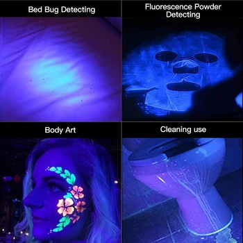 21 LED UV Žibintuvėlis Kišeninis Žibintuvėlis, 395-400nm Ultra Violetinė Juoda Šviesos AAA Baterijos, Šunų, Naminių gyvūnų Dėmes, Lova Klaidas, 