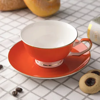 220ML, spalvinga kaulų kinija kavos puodelis ir lėkštelė nustatyti, nespresso taurės nustatyti, tazas kavinė termos kavos puodelis, Kapučino puodelis rinkinys