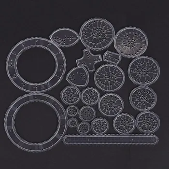 22pcs Spirograph Įvairių Žiedų Valdovas Nustatyti Blokavimo Įrankius, Ratų Spirograph Tapybos, Piešimo, Kūrybinio Švietimo Žaislas
