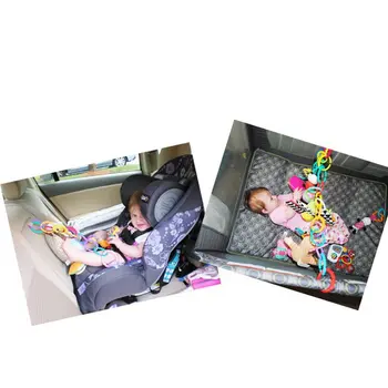 24 vienetų / set dantų guminis žiedas kūdikių teether žaislas lovelę lovos krepšelį kabinti barška žaislas papuošalai švietimo dovana lėlės