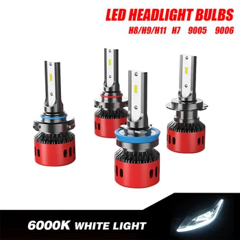 2VNT LED Žibintų Vandeniui LED Priekinės Šviesos Lemputės Automobilių šaltai Balta Žibintų Lemputę 800W 24000lm 6000K H1 H4 H7, H11 9005 9006