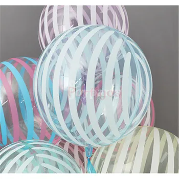 2vnt Naujos Krištolo Dryžuotas Burbulas balionai 18inch Skaidrus Burbulas balioną Už Vestuvių baby shower Gimtadienio Apdaila