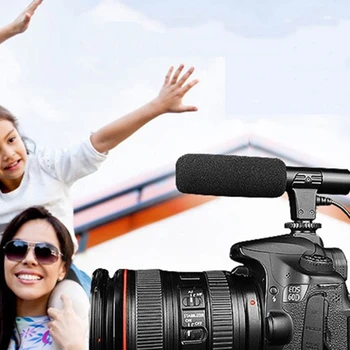 3.5 mm Stereo Kamera, Mikrofonas Nikon Canon SLR Fotoaparatas VLOG Fotografijos, Interviu, Skaitmeninis Vaizdo Įrašymas Mikrofonas