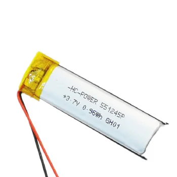 3.7 V 230mAh 551245 Polimero Li-ion baterija GPS ĮRAŠYTI MP3