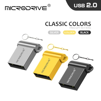 3 spalvos mini tiny Metalo usb flash drive 64gb 16gb 32gb pen ratai Metalo 4gb 8gb usb flash atmintinės usb pen drive