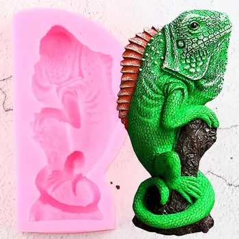 3D Gecko Driežas Silikono Formų Polimero Molio Muilas Žvakė Pelėsių 