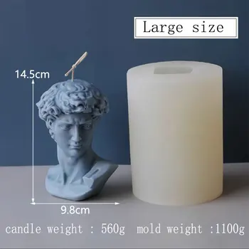3D Gipso Portretas, Žvakės Pelėsių Silikono Aromaterapija Bičių vaško Muilas Molio Pelėsių 