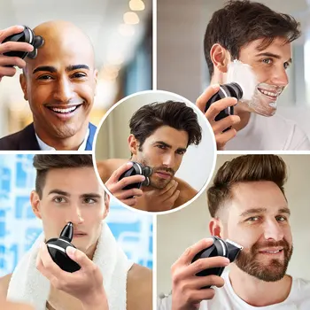 5 in 1 Keičiamomis Galvutėmis Elektrinį skustuvą, vyriški USB Įkrovimo Barzda Nosies, Ausų Plaukų, Žoliapjovės Bevielis Elektrinis Skustuvas Vandeniui
