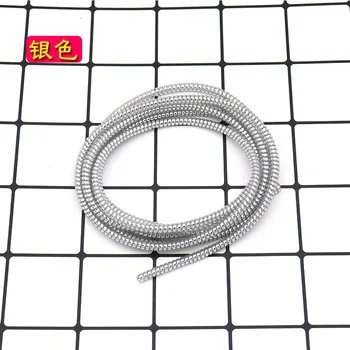 50pcs/daug Apkalos Blizgančiais 1,5 M TPU spiralės USB Įkrovimo kabelis laido saugiklis kabelis vijurkas 