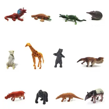 53pieces/set Mini Zoologijos sodas Modelio Paveikslas Veiksmų Žaislų Rinkinys Animacinių filmų Modeliavimas Gyvūnų Puikus Plastiko Surinkimo Žaislas Vaikams, Dovana