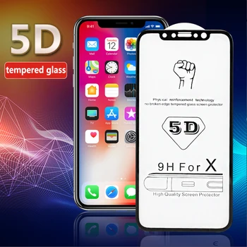 5D Visiškai Padengti Grūdinto Stiklo iPhone 12 11 Pro Max XS Max XR X 10 8 7 6 Plus Stiklo Screen Protector Apsauginė Plėvelė
